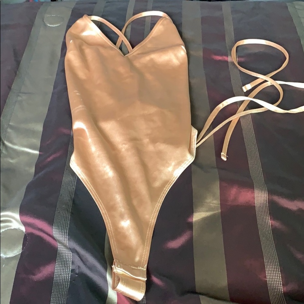 Backless Satin Bodysuit